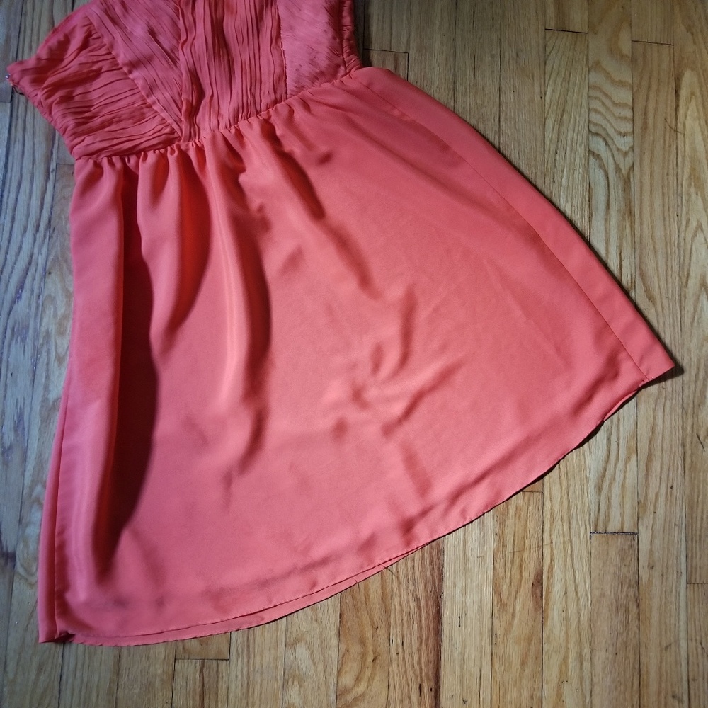 5/$25 MM Couture One-Shoulder Dress Orange Medium - Picture 8 of 8